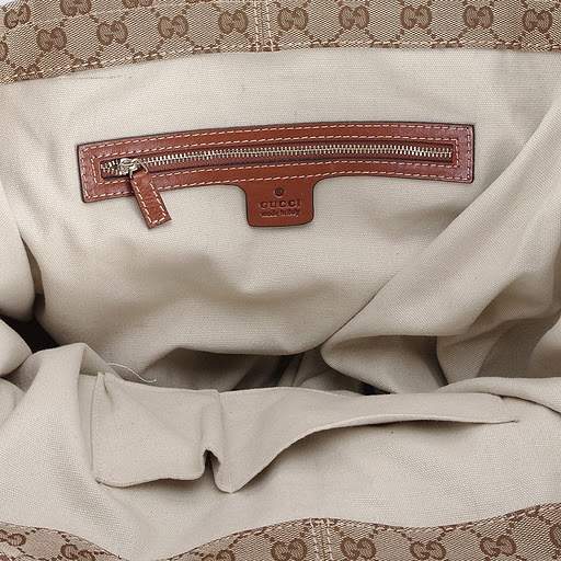 1:1 Gucci 247393 New Charlotte Large Tote Bags-Brown Fabric - Click Image to Close